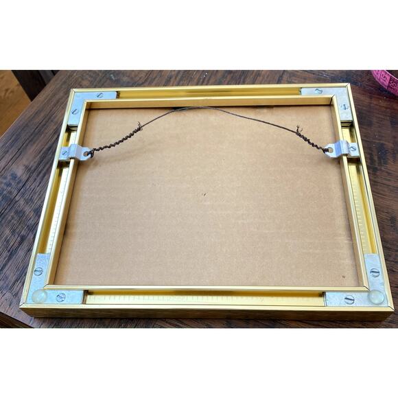 Jean Claude de Montfort Vintage Signed Framed Print Daybreak on Morris Island SC - Picture 8 of 8